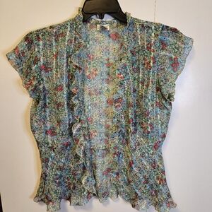 Kim Rogers sheer floral top